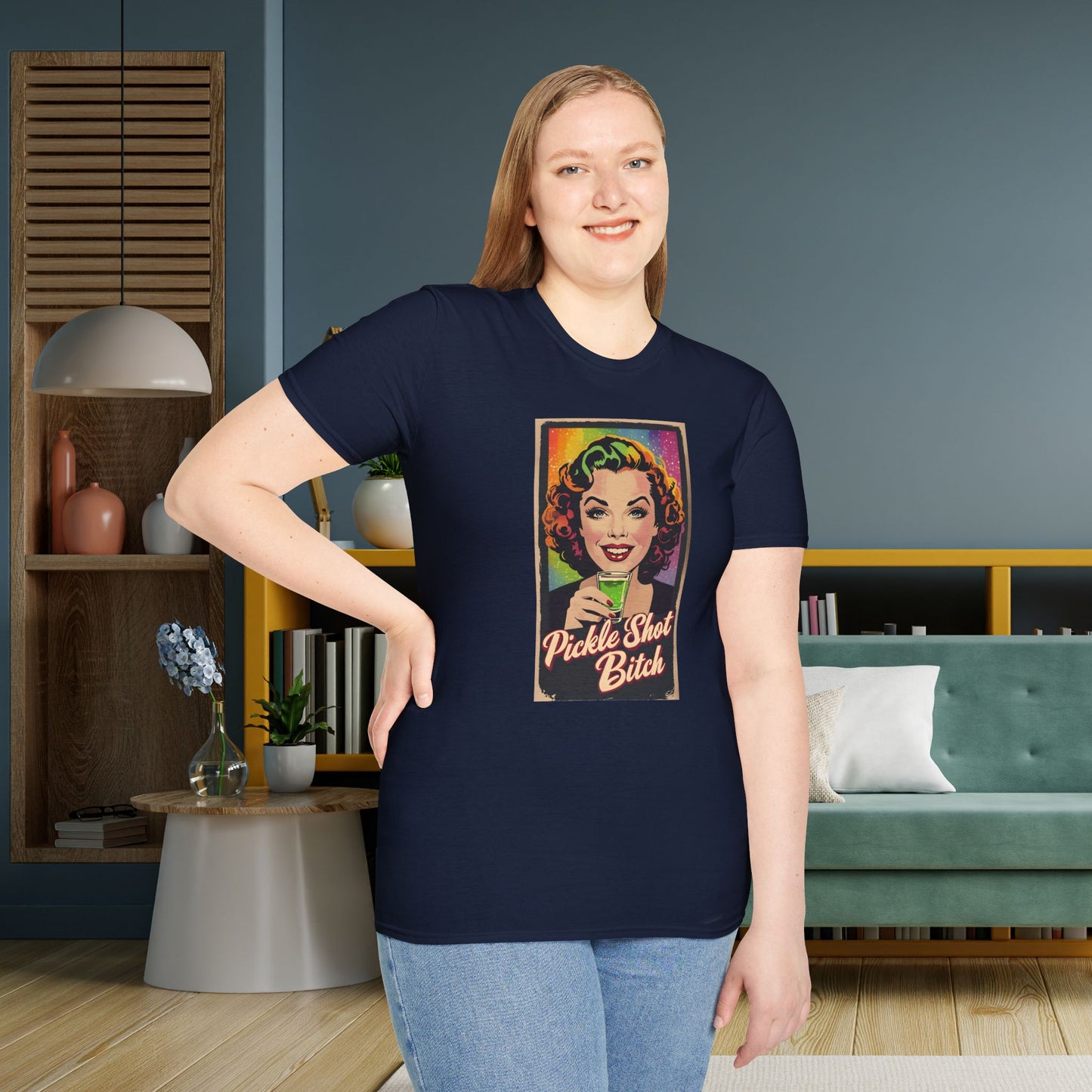 Pickle Shot Bitch T-Shirt, Pickle Shirt, Pickle Shot Tshirt, Fun Party T Shirt, Retro Bartender Shirt, Gift for Shot Lovers, Vintage Style Apparel