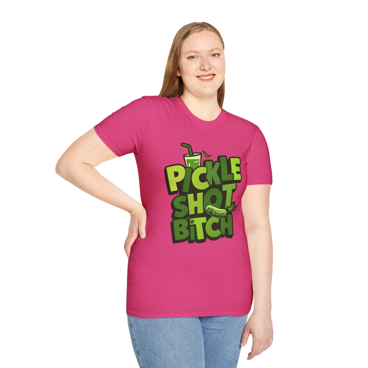 Pickle Shot Bitch T-Shirt, Pickle Shirt, Shot Tshirt, Fun Party T Shirt, Retro Bartender Shirt, Gift for Shot Lovers, Gift for Pickle Lover