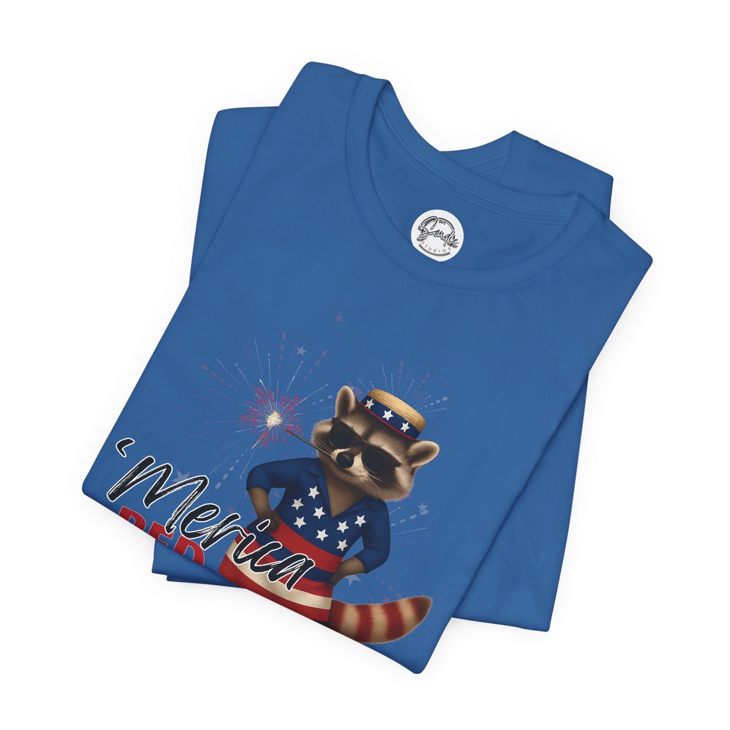 Patriotic T-Shirt, 'Merica Red White and Feral Shirt, Adult Humor Tshirt, July 4th T shirt, Independence Day, Red White and Blue, Racoon Tee