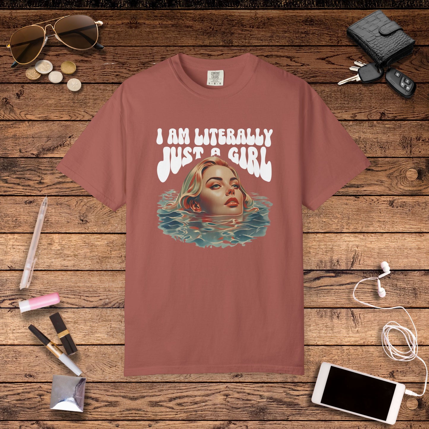 I'm Literally Just A Girl Shirt, I'm Just a Girl TShirt, Just a Girl Tee, Vintage Style T-shirt for Women, Gift for Her, Feminist Apparel