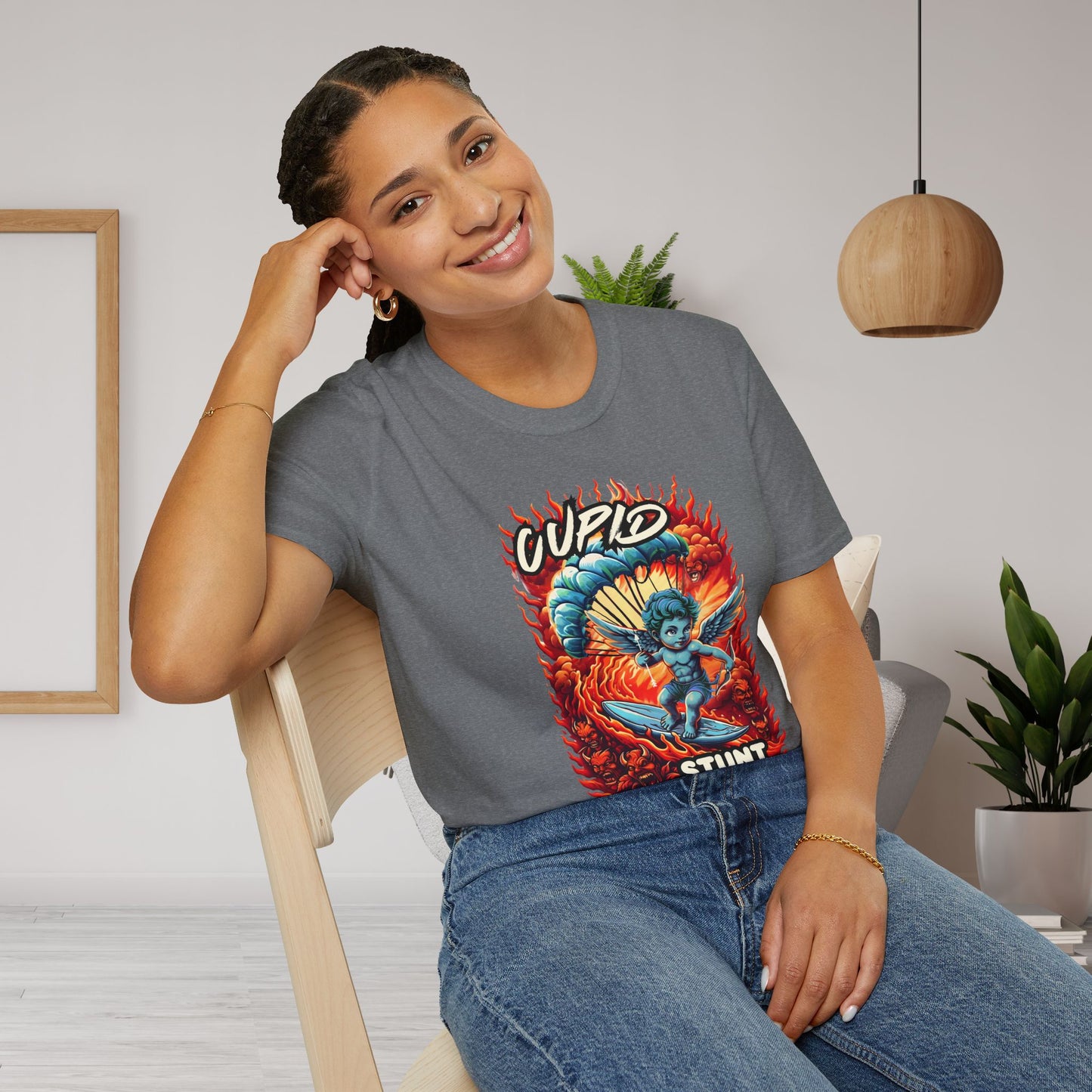 Cupid Stunt TShirt, Inappropriate Shirt, Cupid T shirt, Fun Party T-Shirt, Dirty Joke Shirt, Gift for Her, Religious Satire, Valentines Meme, Adult Humor