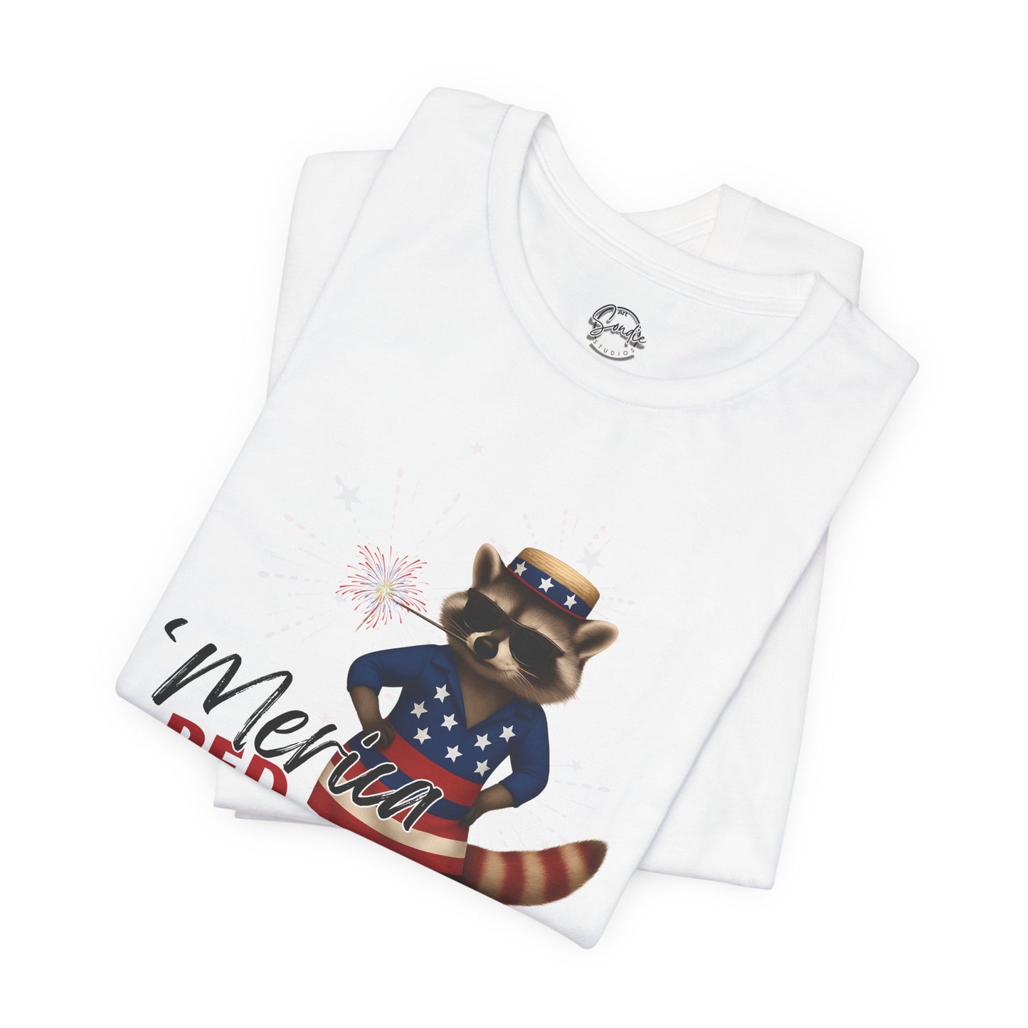 Patriotic T-Shirt, 'Merica Red White and Feral Shirt, Adult Humor Tshirt, July 4th T shirt, Independence Day, Red White and Blue, Racoon Tee