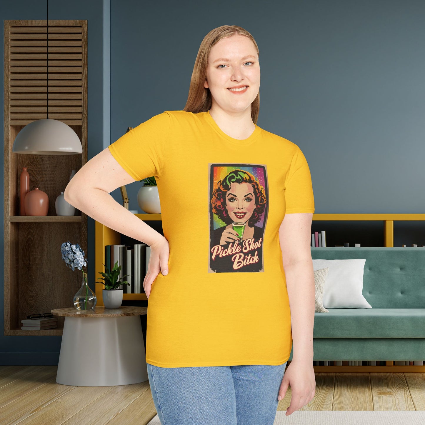 Pickle Shot Bitch T-Shirt, Pickle Shirt, Pickle Shot Tshirt, Fun Party T Shirt, Retro Bartender Shirt, Gift for Shot Lovers, Vintage Style Apparel
