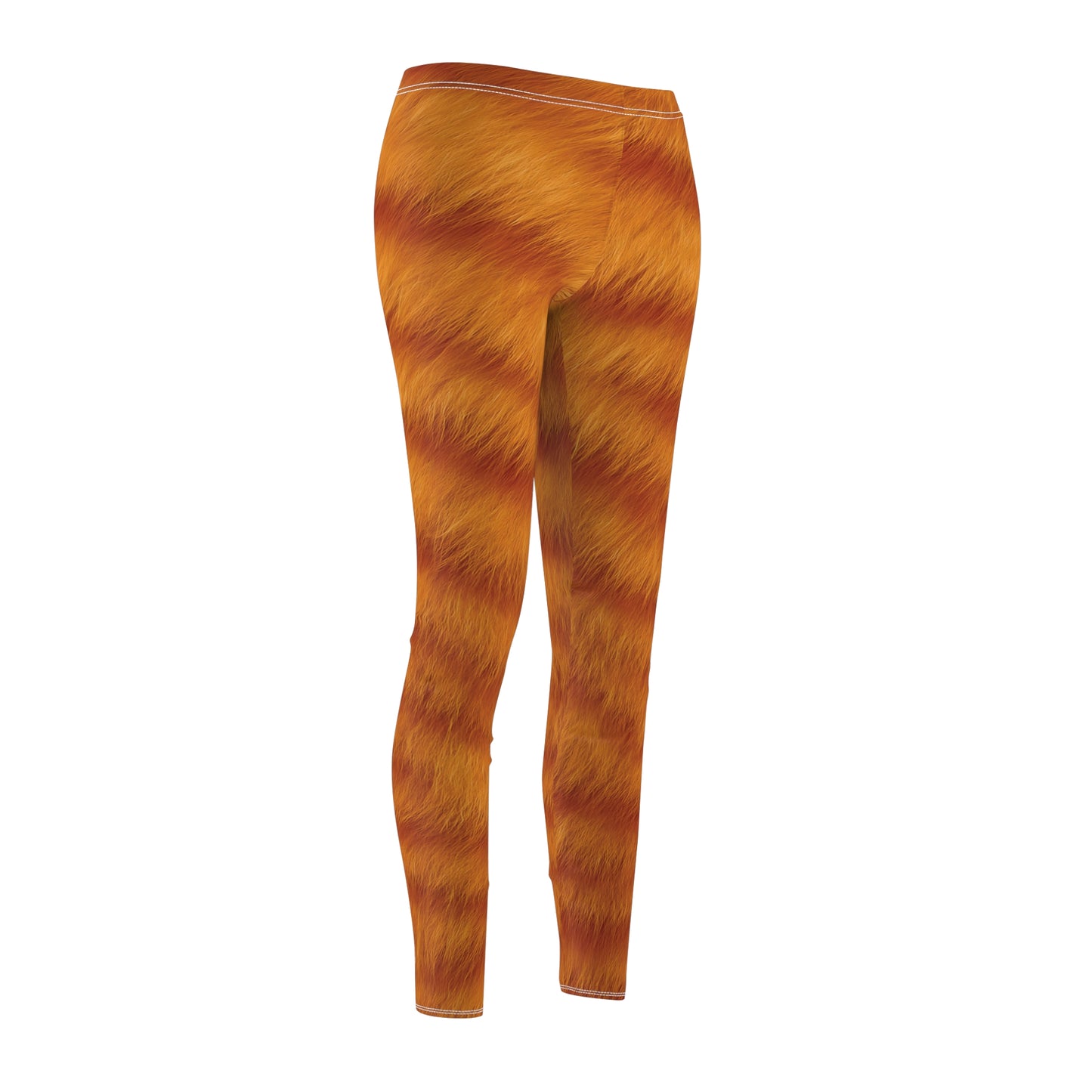 Orange Cat Leggings, Tabby Cat Fur Pattern Leggings, Soft and Comfortable Bottoms, Exercise Pants, Yoga Pants, Gift for Her, Cat Lover Gift