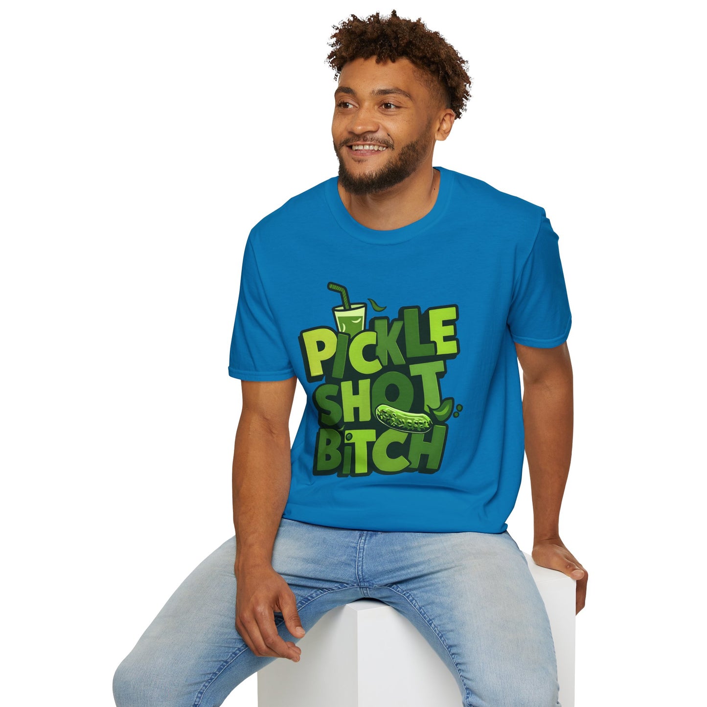 Pickle Shot Bitch T-Shirt, Pickle Shirt, Shot Tshirt, Fun Party T Shirt, Retro Bartender Shirt, Gift for Shot Lovers, Gift for Pickle Lover
