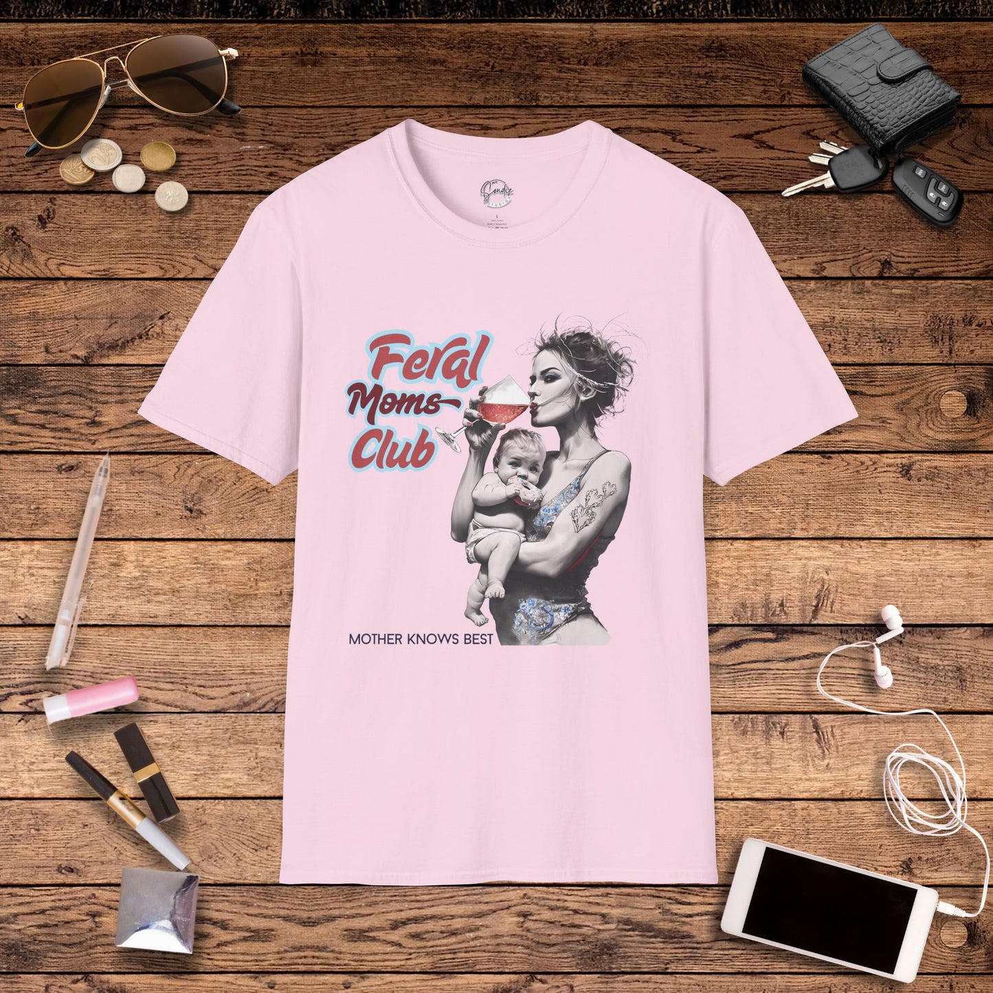 Feral Moms Club T-Shirt, Feral Mom Shirt, Mom Tshirt, Funny Mom T Shirt, Mom Shirt, Gift for Mom, Inappropriate Shirt for Her, Mom Meme Tee, Gift for Her