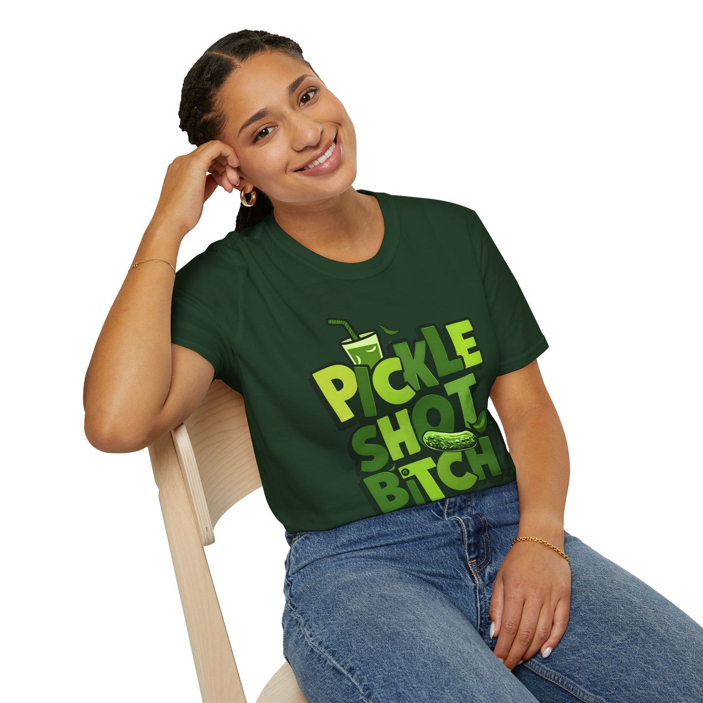 Pickle Shot Bitch T-Shirt, Pickle Shirt, Shot Tshirt, Fun Party T Shirt, Retro Bartender Shirt, Gift for Shot Lovers, Gift for Pickle Lover