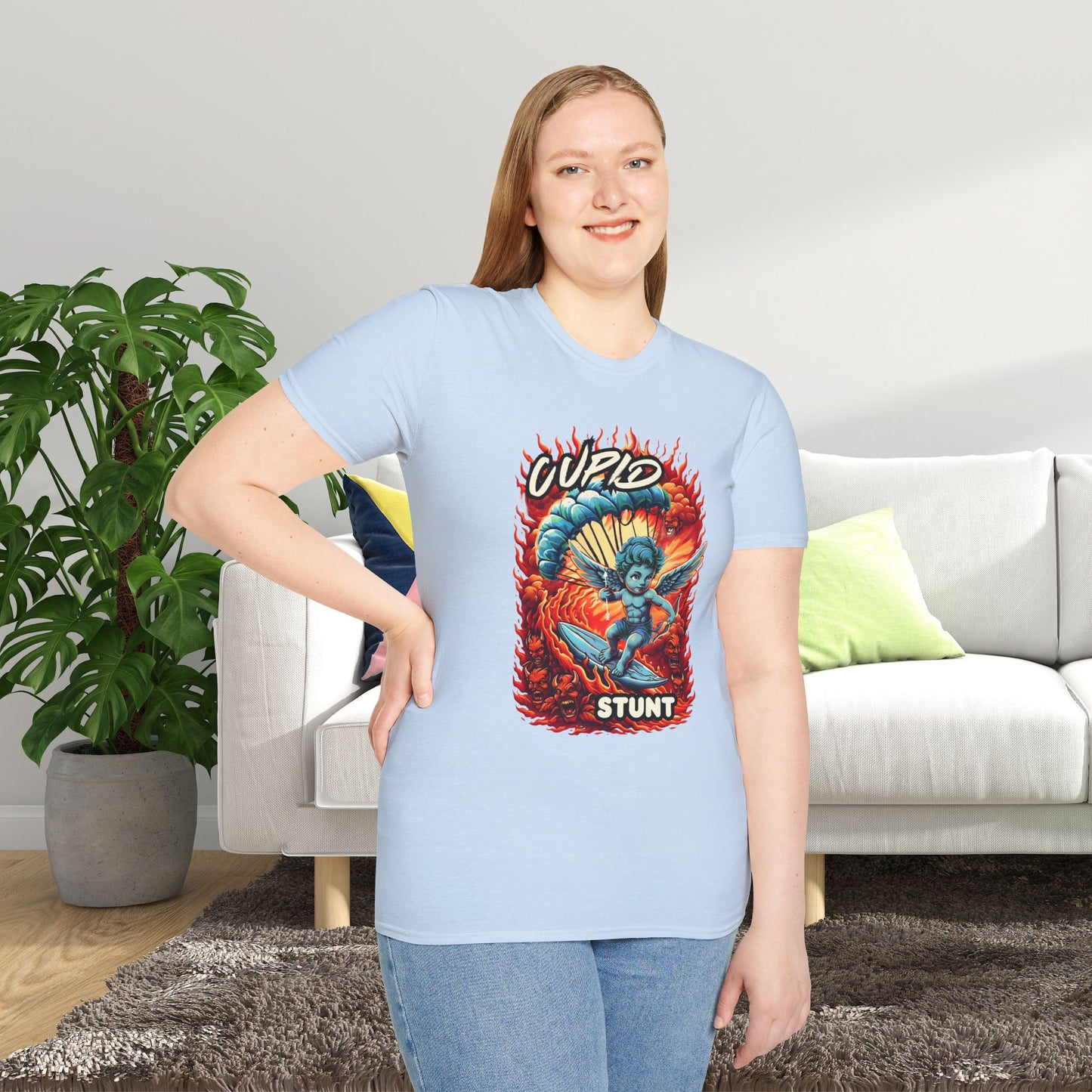 Cupid Stunt TShirt, Inappropriate Shirt, Cupid T shirt, Fun Party T-Shirt, Dirty Joke Shirt, Gift for Her, Religious Satire, Valentines Meme, Adult Humor