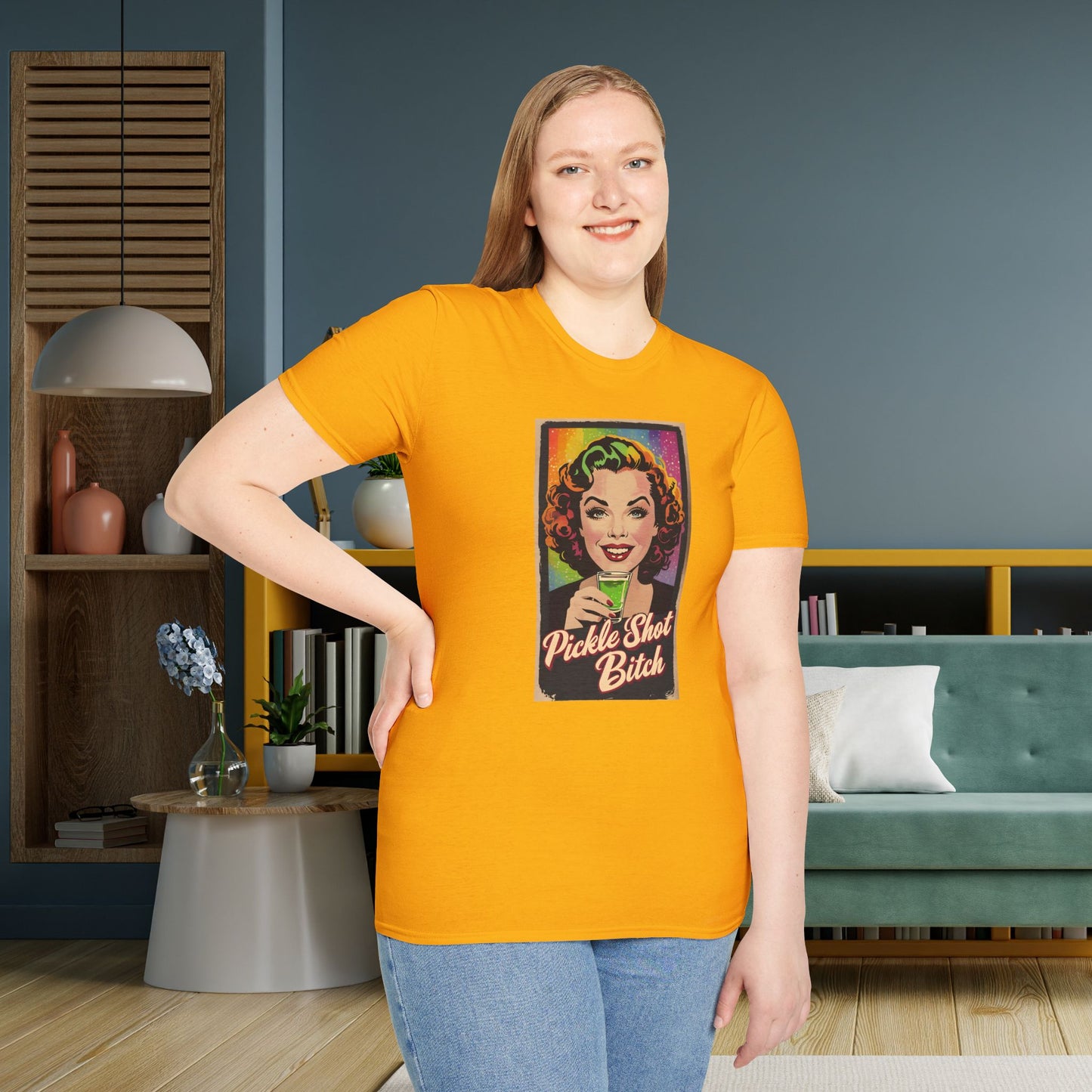 Pickle Shot Bitch T-Shirt, Pickle Shirt, Pickle Shot Tshirt, Fun Party T Shirt, Retro Bartender Shirt, Gift for Shot Lovers, Vintage Style Apparel