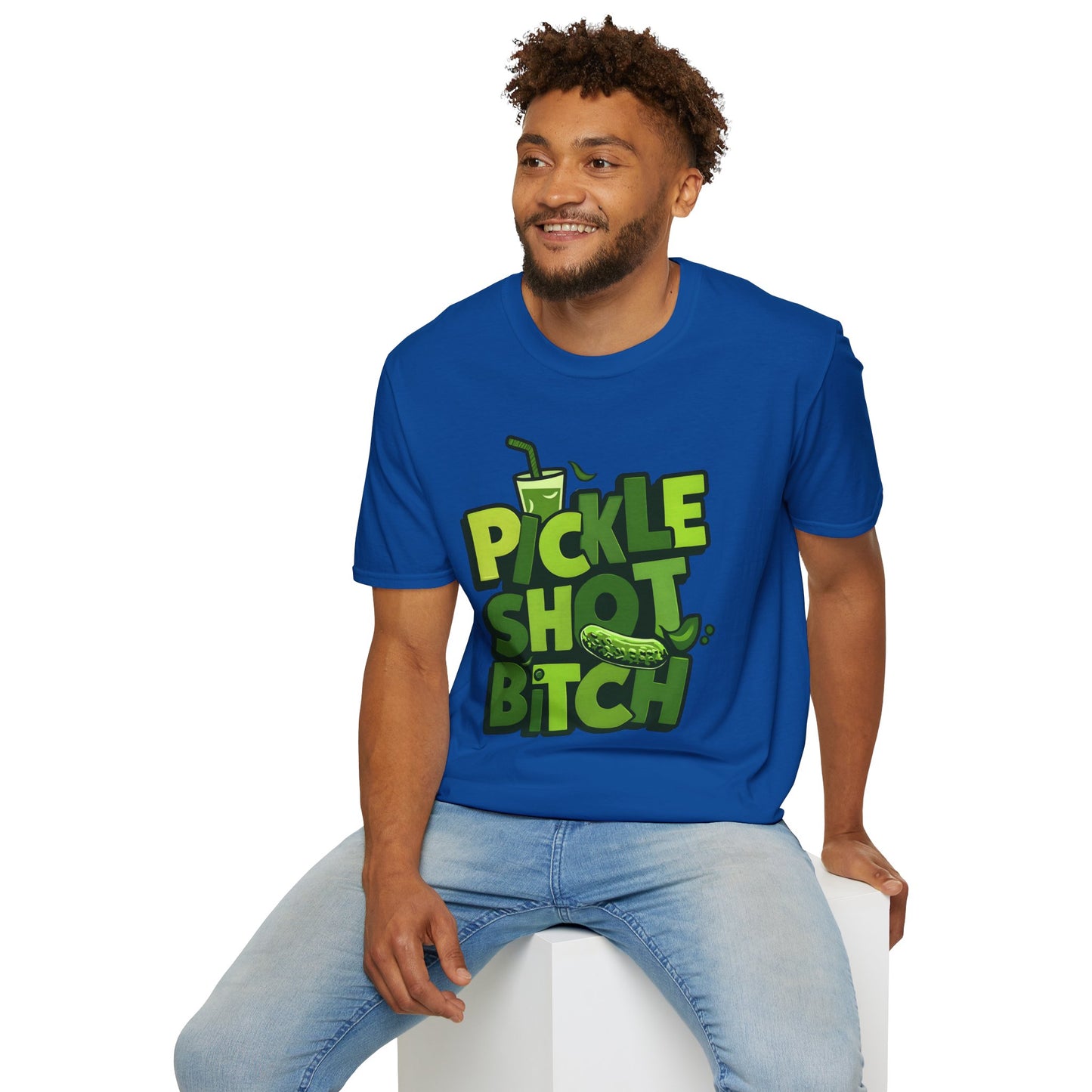 Pickle Shot Bitch T-Shirt, Pickle Shirt, Shot Tshirt, Fun Party T Shirt, Retro Bartender Shirt, Gift for Shot Lovers, Gift for Pickle Lover