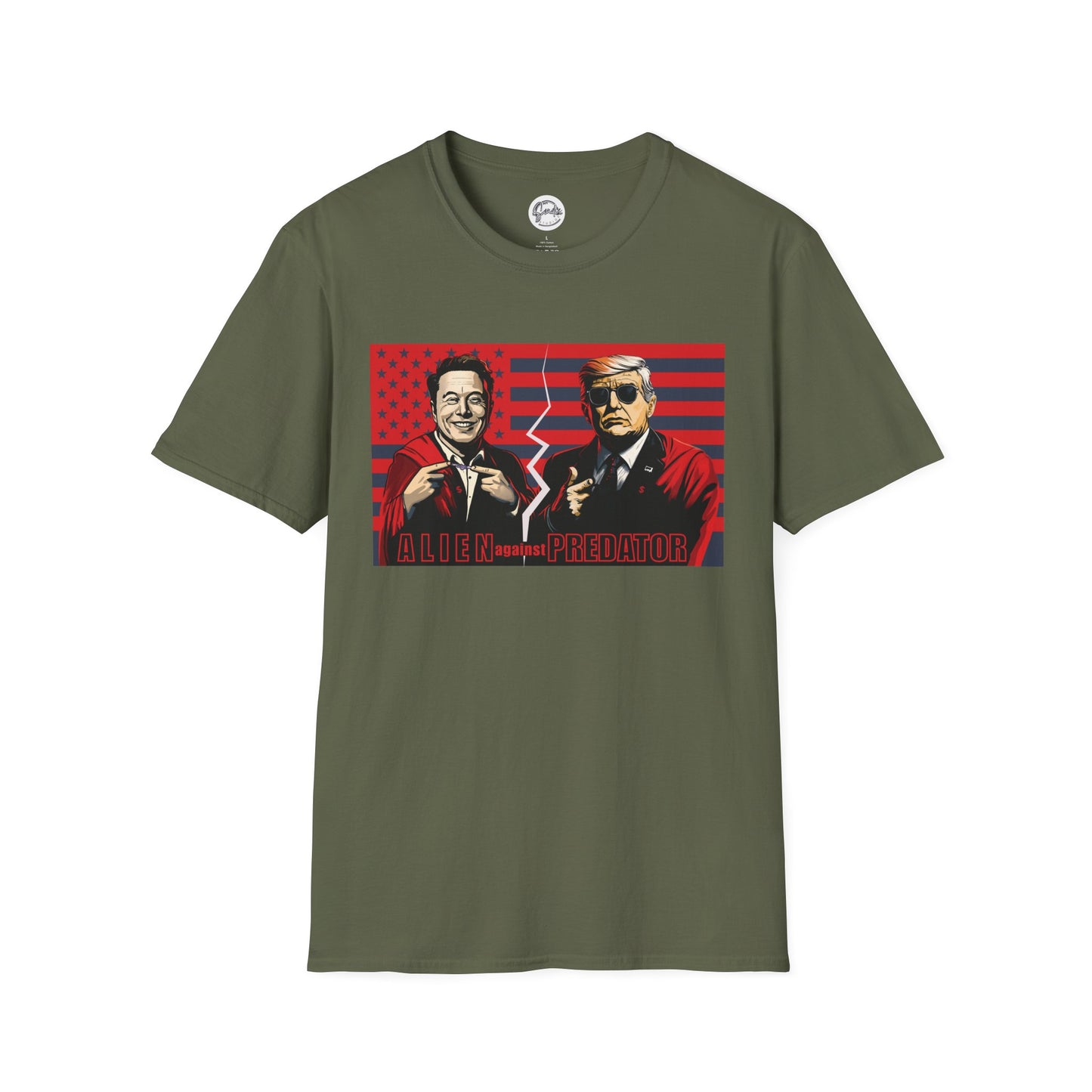 Trump vs Elon Shirt, Alien and Predator, Political T Shirt, Donald Trump and Elon Musk Breakup, Anti Maga, Anti Elon, Red White &  Blue Tee