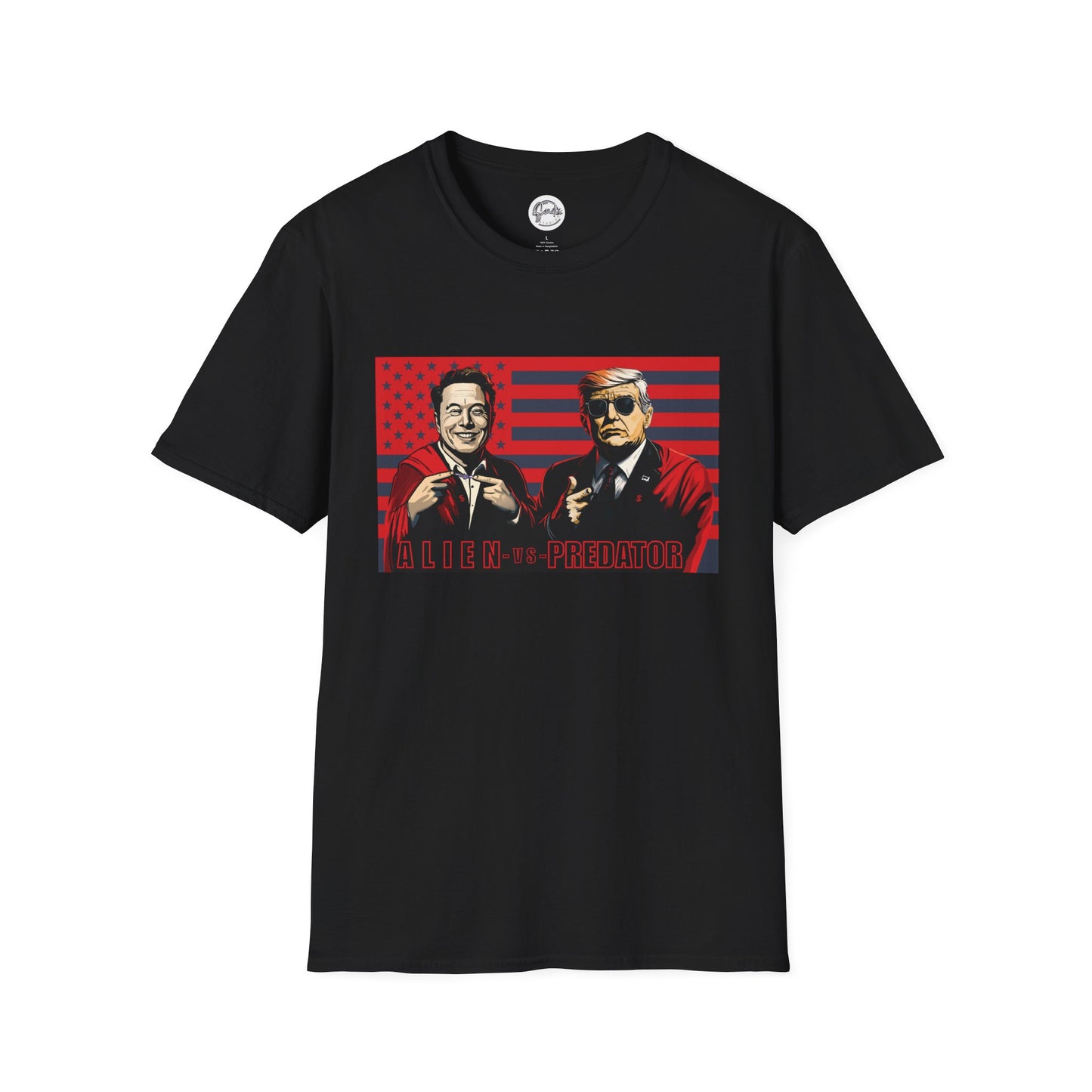 Trump and Elon Shirt, Alien versus Predator Political T Shirt, Donald Trump Fights Elon Musk Shirt, Comes in a variety of American Colors