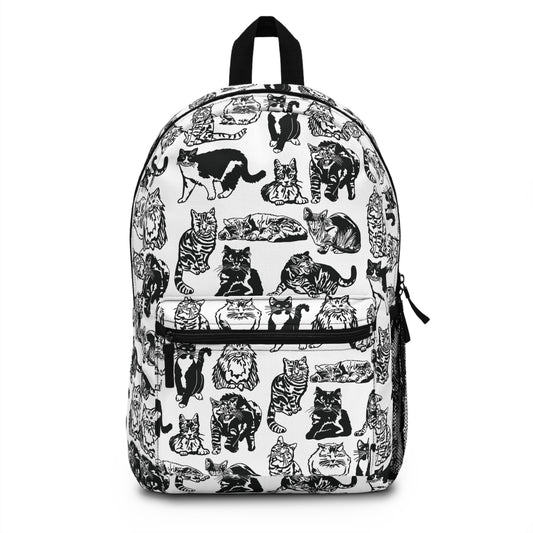 Cat Backpack for Cat Lover Gift Bag, School Backpack, Travel Daypack for Cat Owner Gift Tote for Cat Parent Gift for Cat Mom Bag with Cats