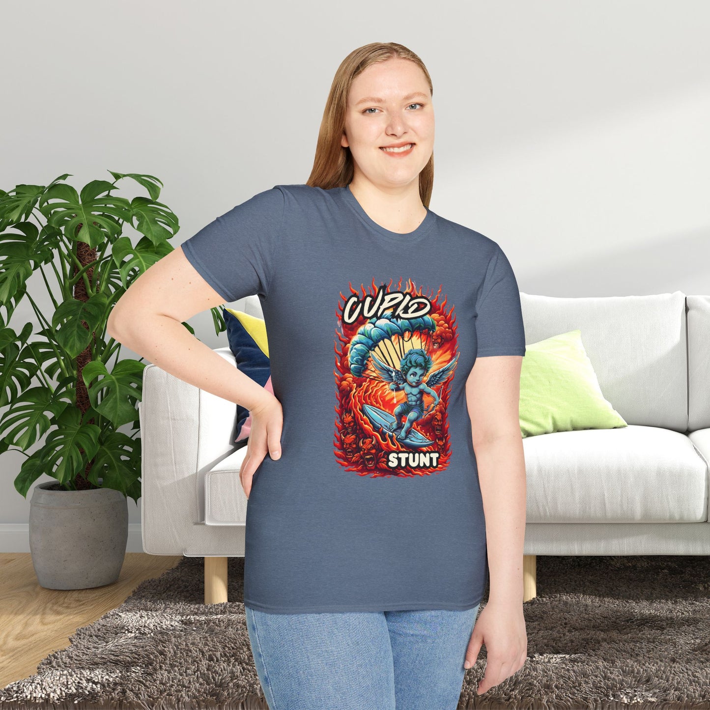 Cupid Stunt TShirt, Inappropriate Shirt, Cupid T shirt, Fun Party T-Shirt, Dirty Joke Shirt, Gift for Her, Religious Satire, Valentines Meme, Adult Humor
