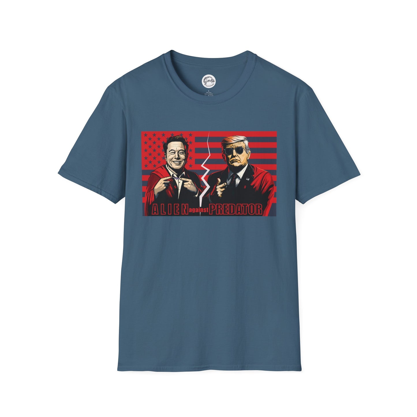 Trump vs Elon Shirt, Alien and Predator, Political T Shirt, Donald Trump and Elon Musk Breakup, Anti Maga, Anti Elon, Red White &  Blue Tee