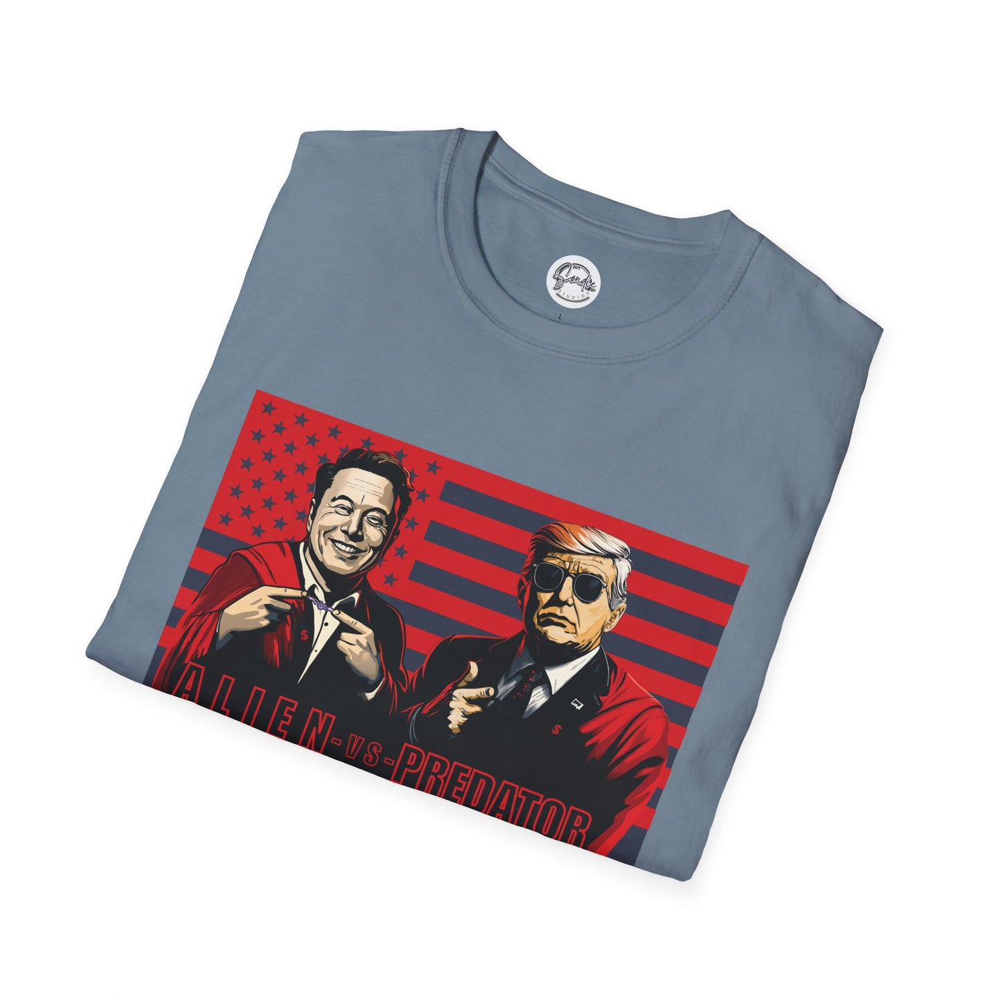 Trump and Elon Shirt, Alien versus Predator Political T Shirt, Donald Trump Fights Elon Musk Shirt, Comes in a variety of American Colors