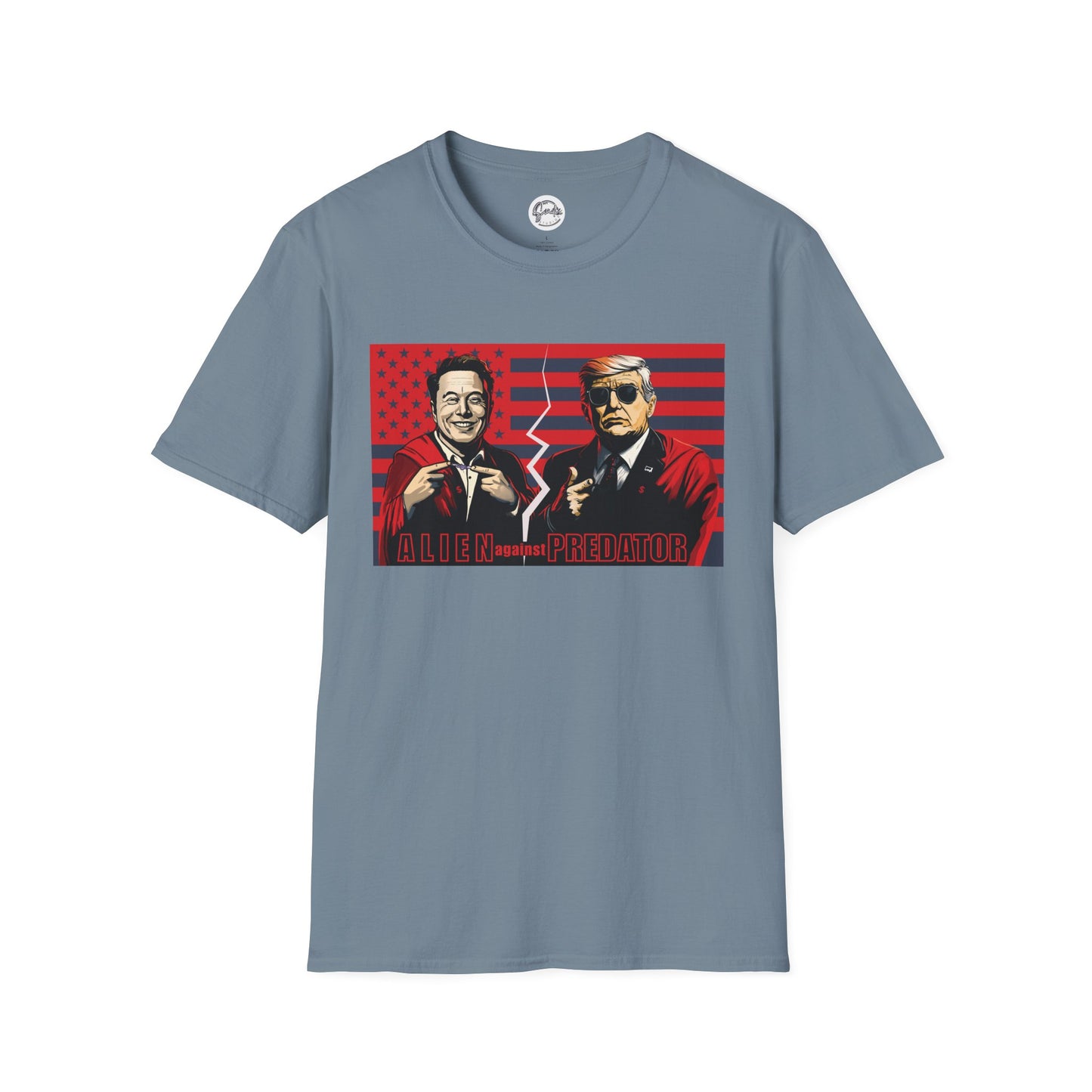 Trump vs Elon Shirt, Alien and Predator, Political T Shirt, Donald Trump and Elon Musk Breakup, Anti Maga, Anti Elon, Red White &  Blue Tee