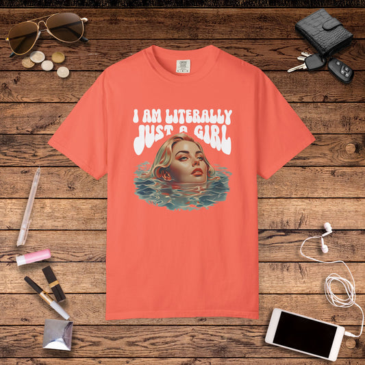 I'm Literally Just A Girl Shirt, I'm Just a Girl TShirt, Just a Girl Tee, Vintage Style T-shirt for Women, Gift for Her, Feminist Apparel