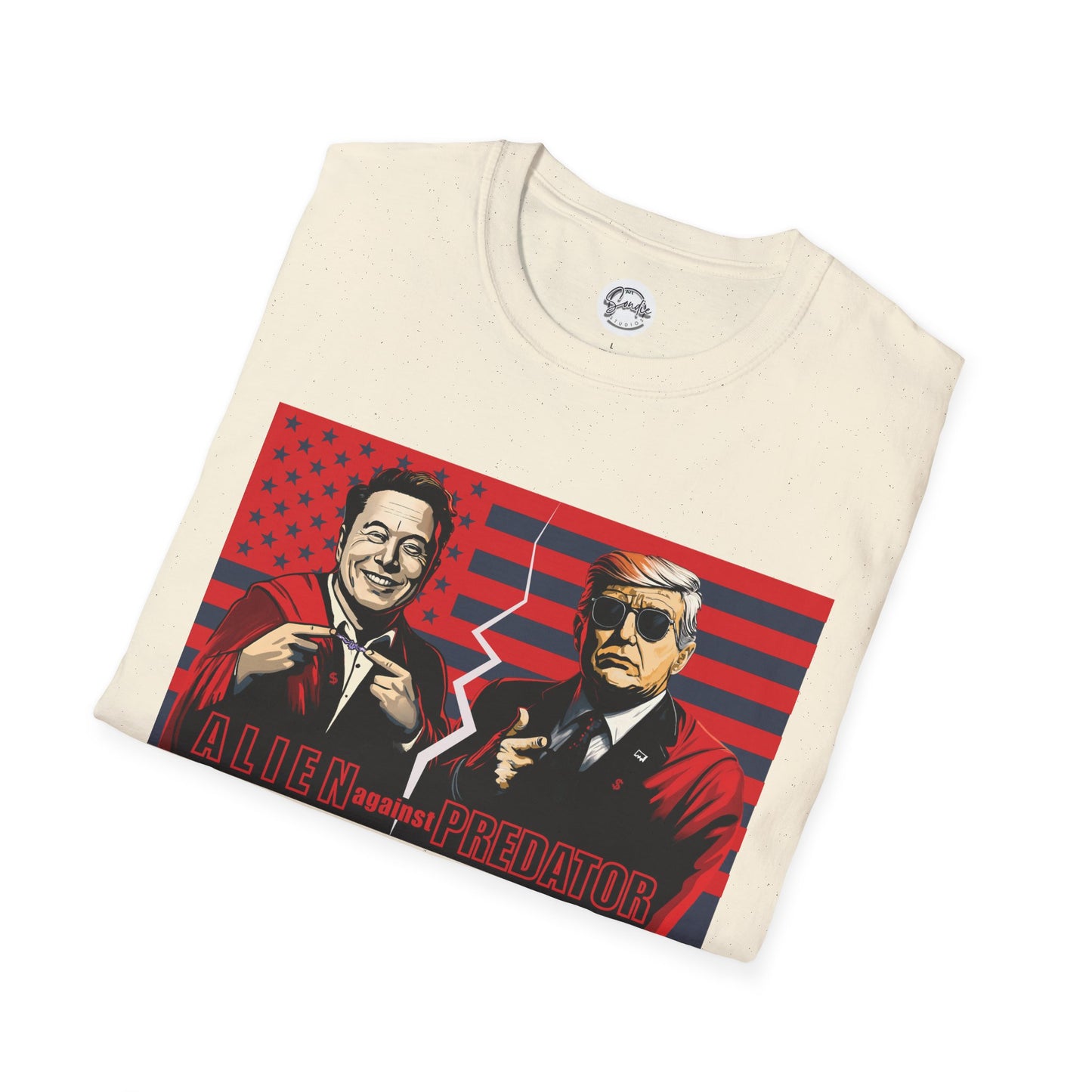 Trump vs Elon Shirt, Alien and Predator, Political T Shirt, Donald Trump and Elon Musk Breakup, Anti Maga, Anti Elon, Red White &  Blue Tee
