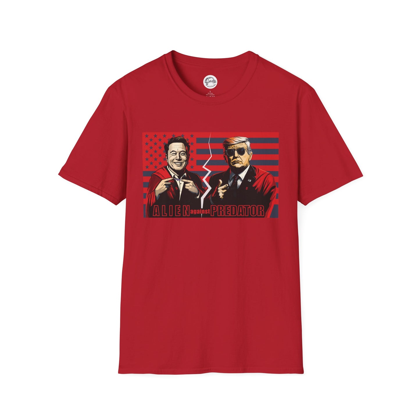 Trump vs Elon Shirt, Alien and Predator, Political T Shirt, Donald Trump and Elon Musk Breakup, Anti Maga, Anti Elon, Red White &  Blue Tee