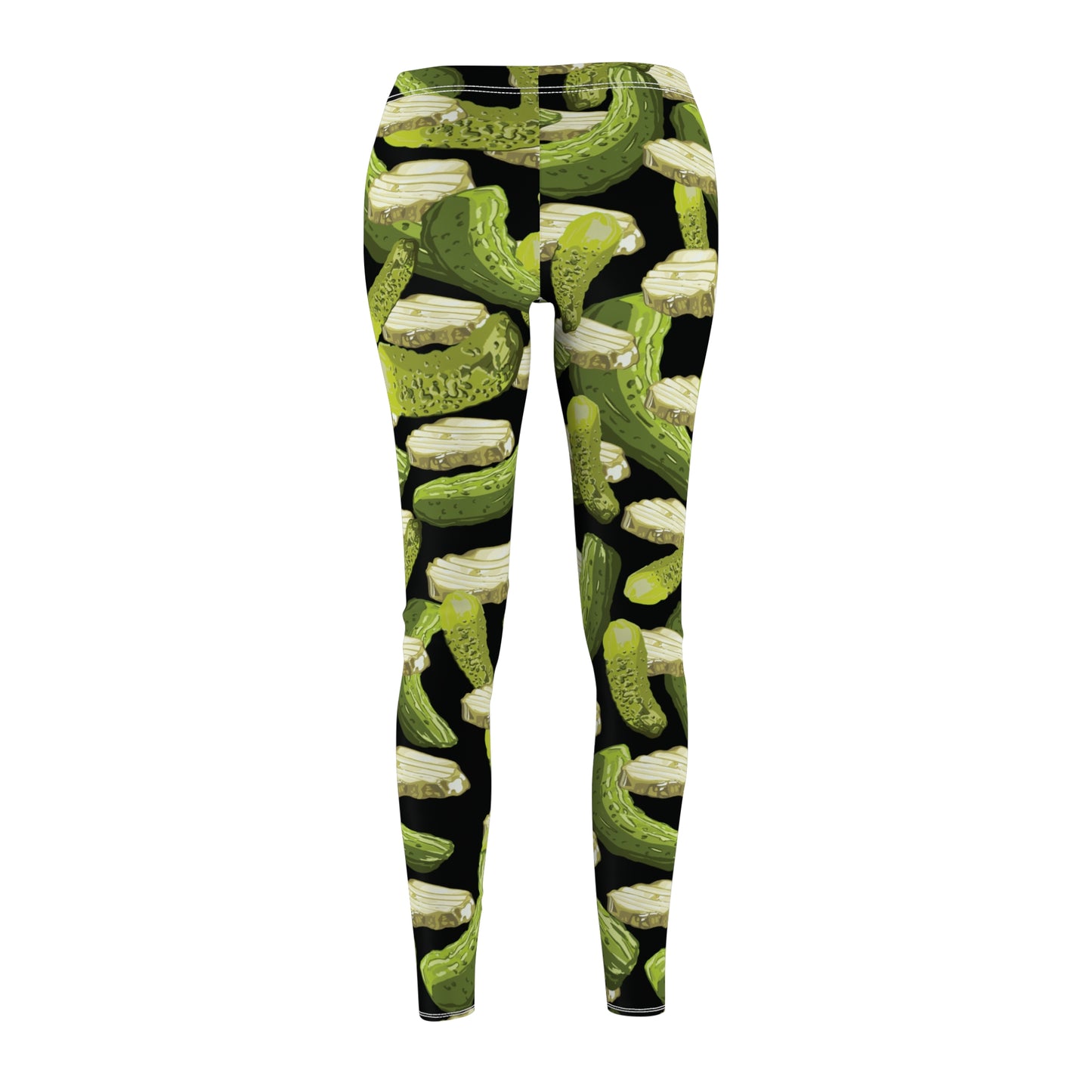 Pickle Leggings, Pickle Patterned Workout Pants, Stretchy Pants, Yoga Workout Clothes, Gift for Pickle Lover, Pickle Pants, Exercise Attire