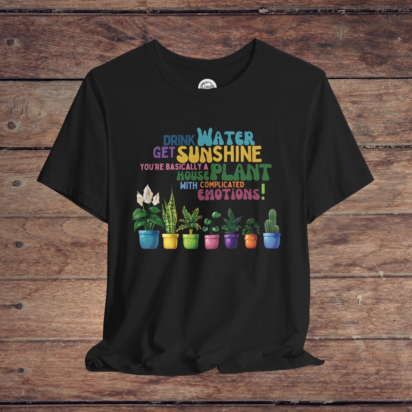 Funny Shirt for Plant Lover, Humorous Healthy Lifestyle Shirt, Drink Water Tshirt, Get Sunshine T shirt, Houseplant Tee, Emotion T-shirt