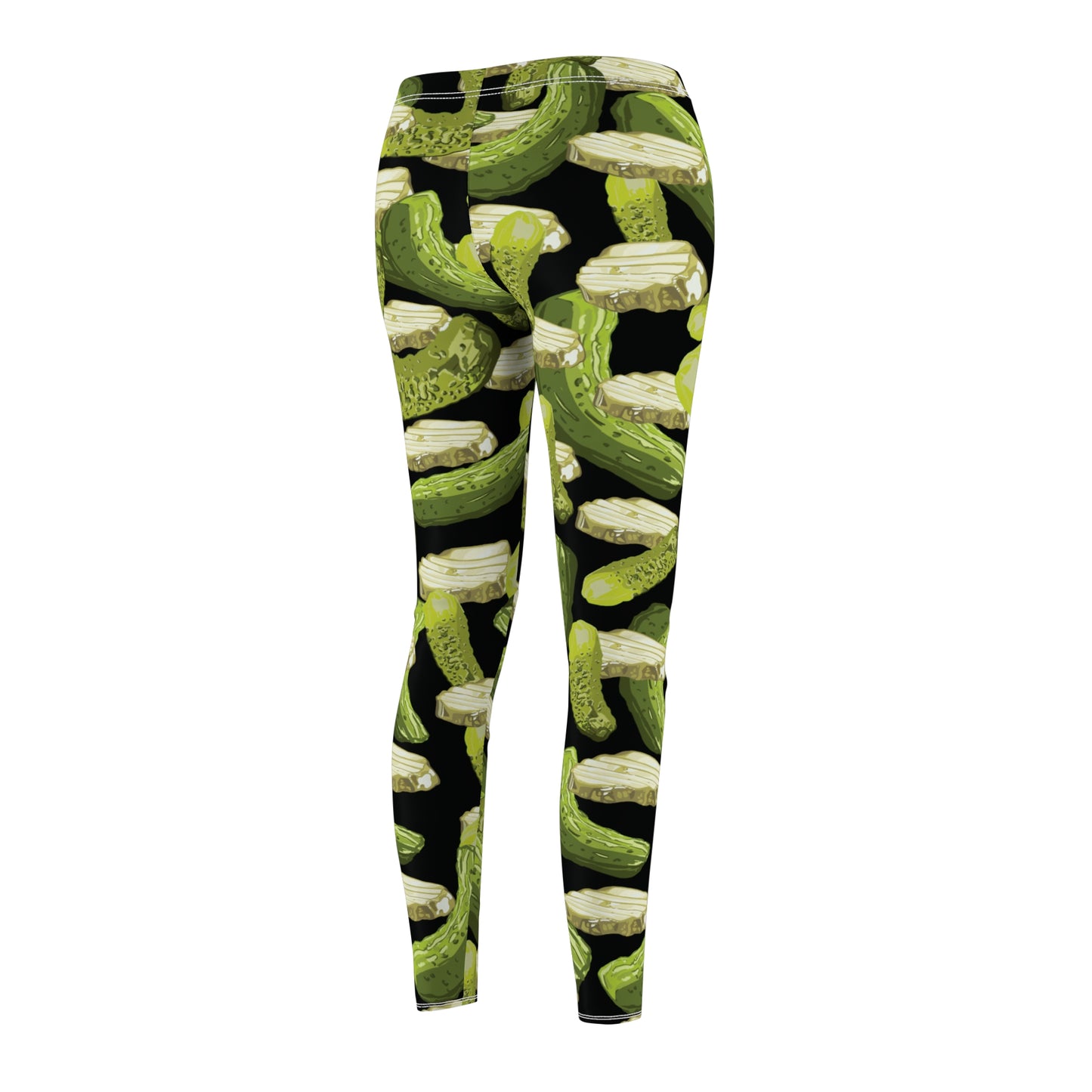 Pickle Leggings, Pickle Patterned Workout Pants, Stretchy Pants, Yoga Workout Clothes, Gift for Pickle Lover, Pickle Pants, Exercise Attire