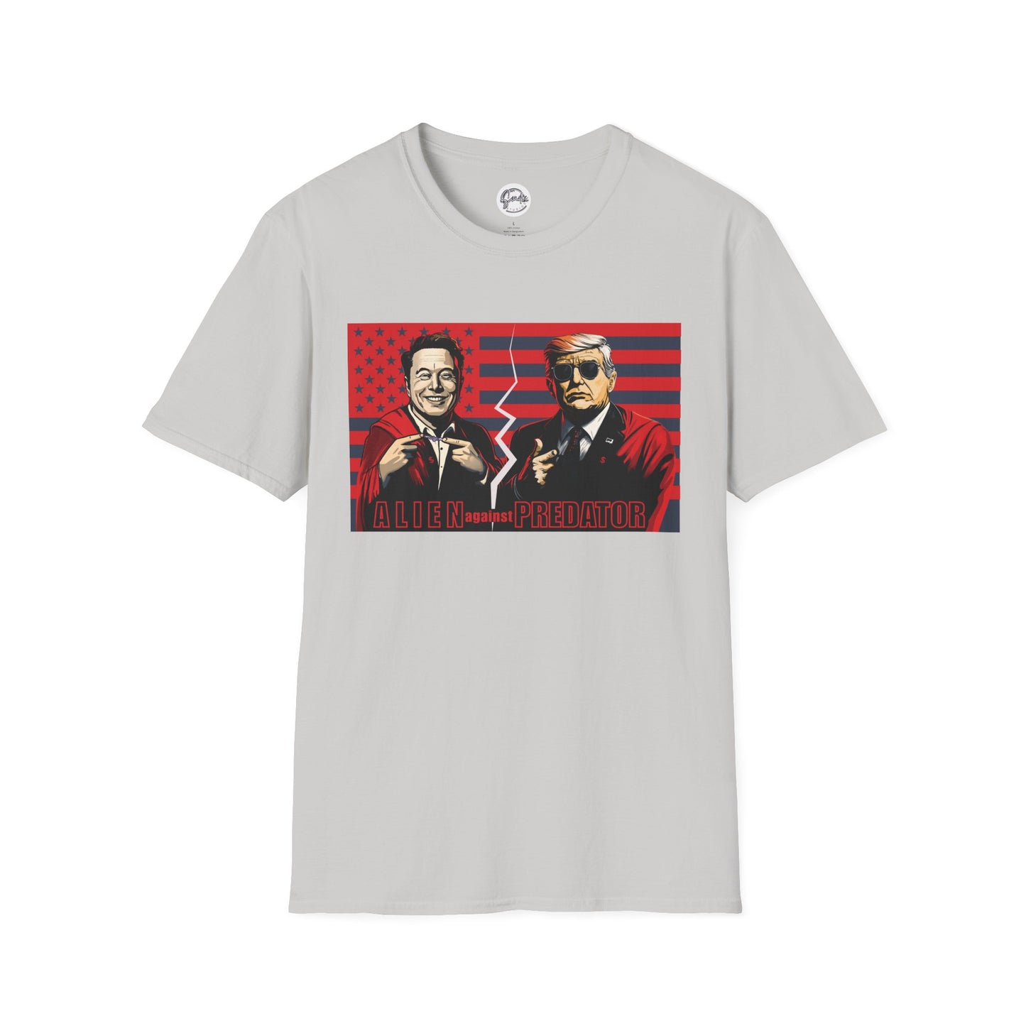Trump vs Elon Shirt, Alien and Predator, Political T Shirt, Donald Trump and Elon Musk Breakup, Anti Maga, Anti Elon, Red White &  Blue Tee