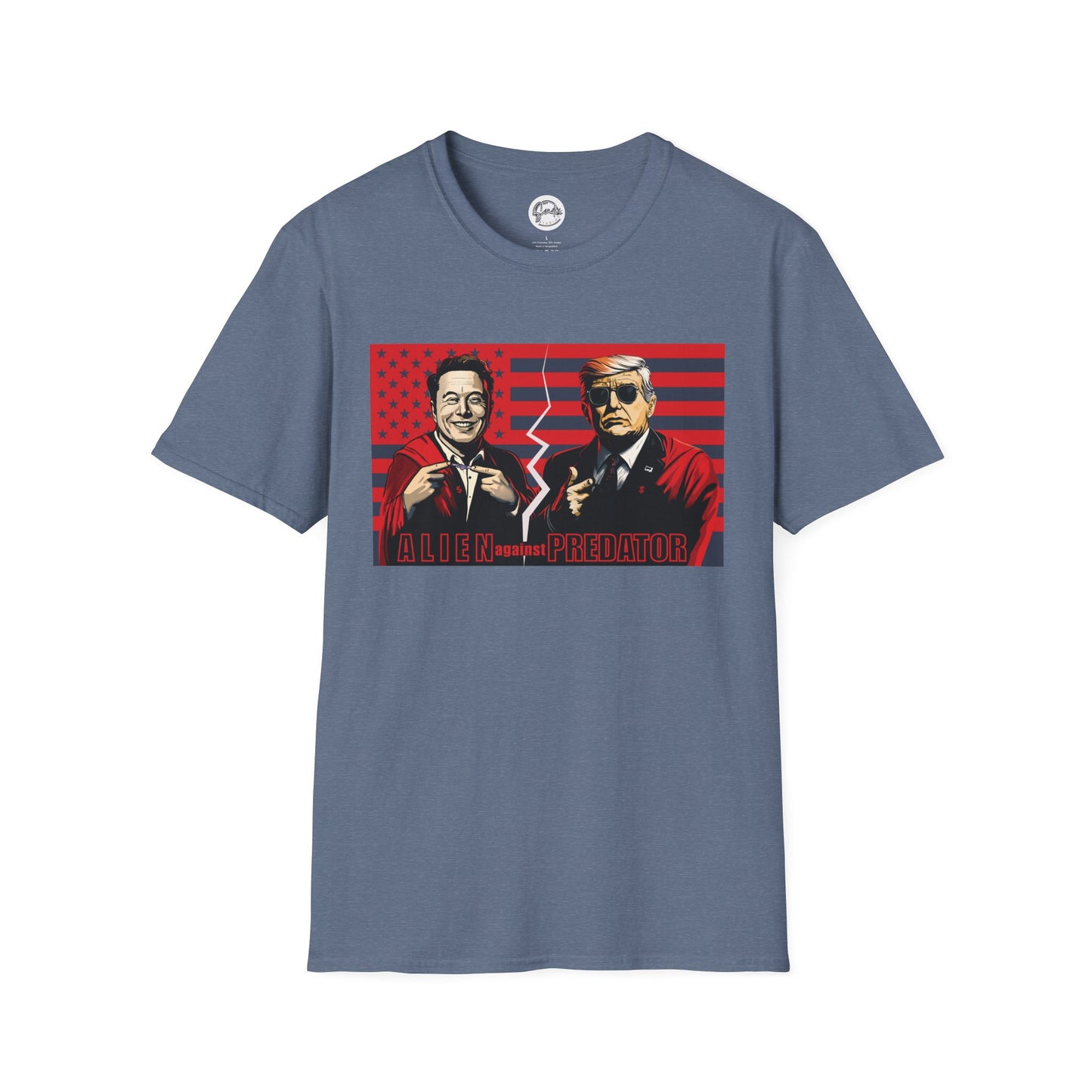 Trump vs Elon Shirt, Alien and Predator, Political T Shirt, Donald Trump and Elon Musk Breakup, Anti Maga, Anti Elon, Red White &  Blue Tee
