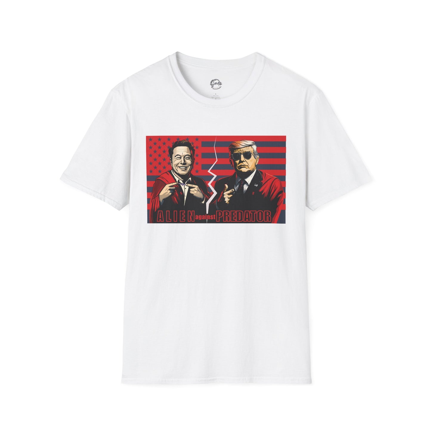 Trump vs Elon Shirt, Alien and Predator, Political T Shirt, Donald Trump and Elon Musk Breakup, Anti Maga, Anti Elon, Red White &  Blue Tee