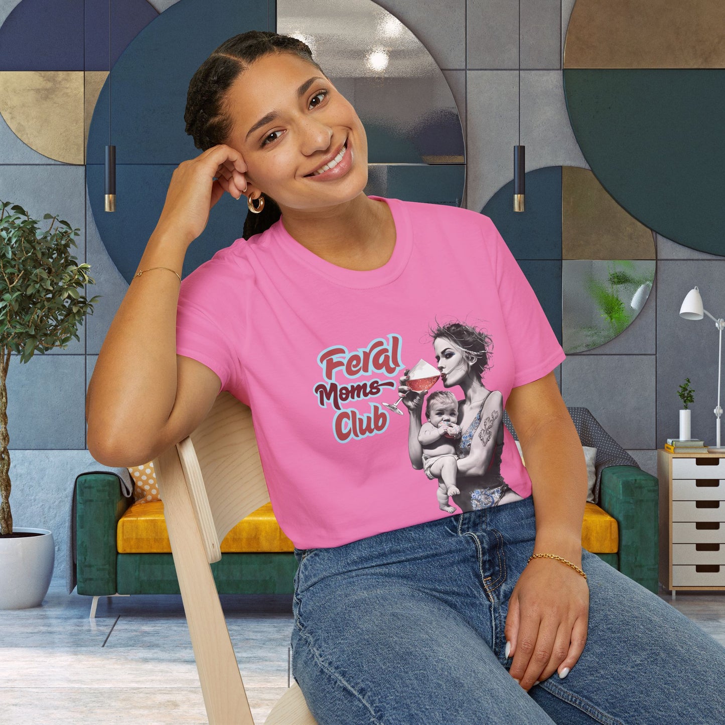 Feral Moms Club T-Shirt, Feral Mom Shirt, Mom Tshirt, Funny Mom T Shirt, Mom Shirt, Gift for Mom, Inappropriate Shirt for Her, Mom Meme Tee, Gift for Her