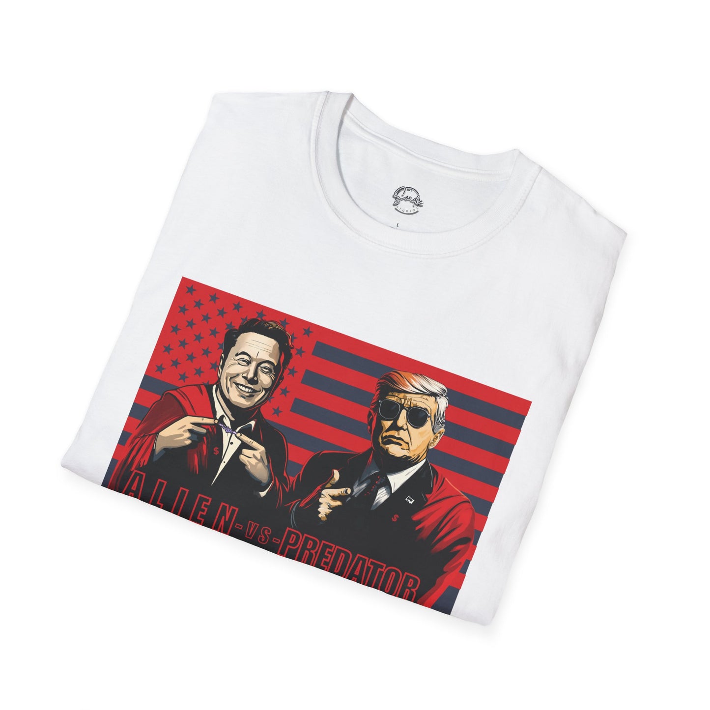 Trump and Elon Shirt, Alien versus Predator Political T Shirt, Donald Trump Fights Elon Musk Shirt, Comes in a variety of American Colors