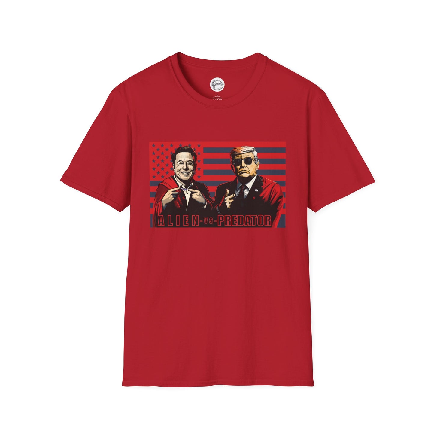 Trump and Elon Shirt, Alien versus Predator Political T Shirt, Donald Trump Fights Elon Musk Shirt, Comes in a variety of American Colors