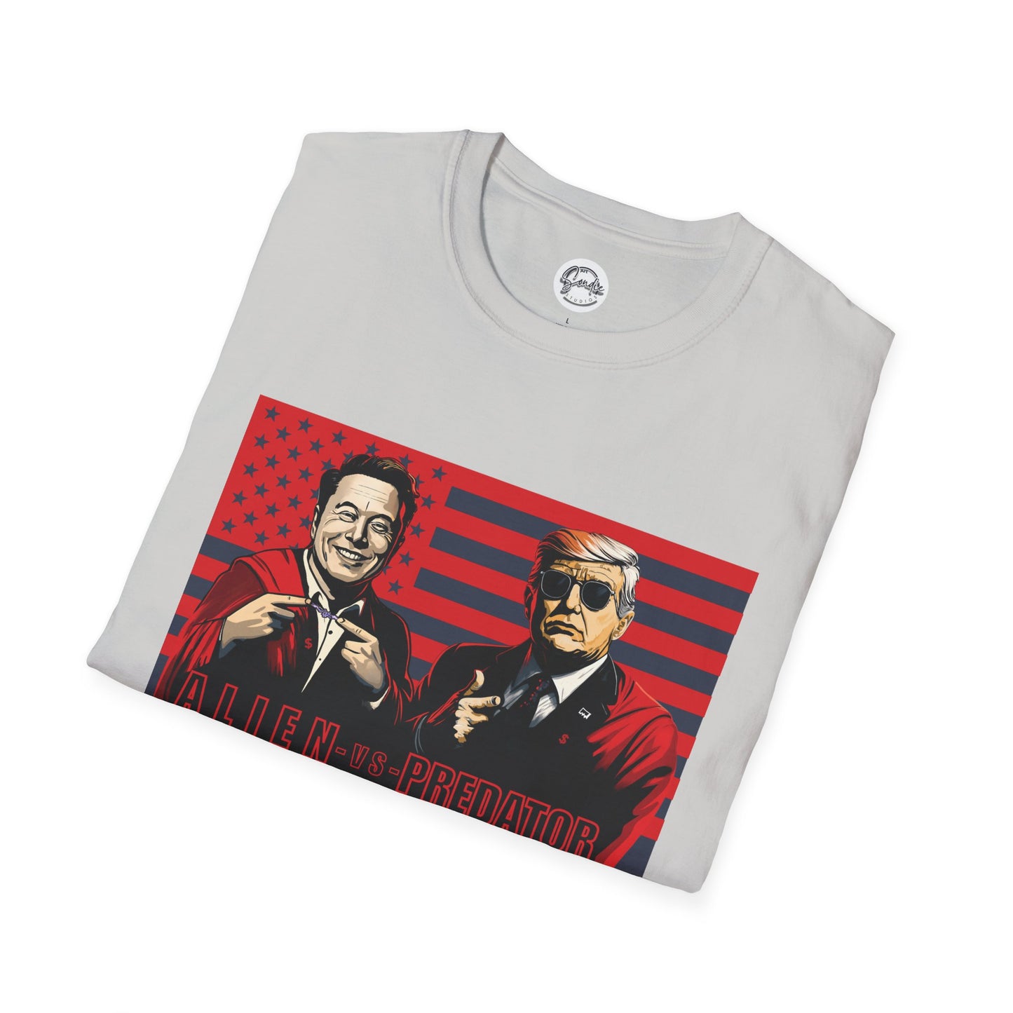 Trump and Elon Shirt, Alien versus Predator Political T Shirt, Donald Trump Fights Elon Musk Shirt, Comes in a variety of American Colors
