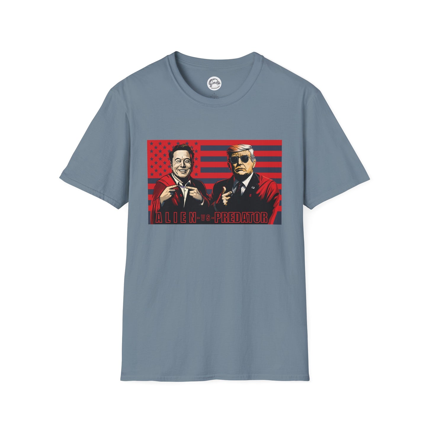 Trump and Elon Shirt, Alien versus Predator Political T Shirt, Donald Trump Fights Elon Musk Shirt, Comes in a variety of American Colors