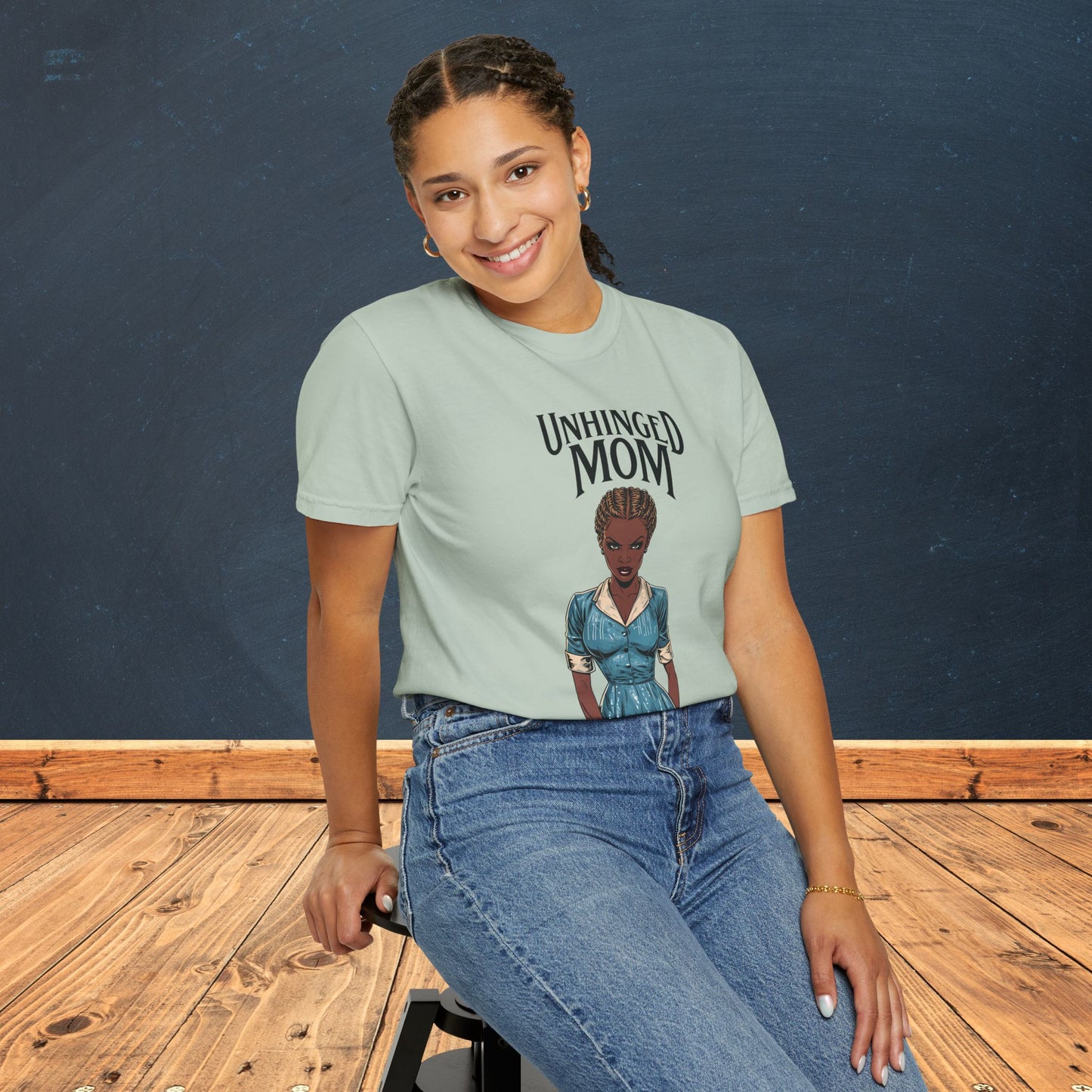 Unhinged Mom T-Shirt, Best Mom Gift, Funny Gift for Moms, Quirky Tees for Mother's Day, Casual Wear, Adult Humor Shirt