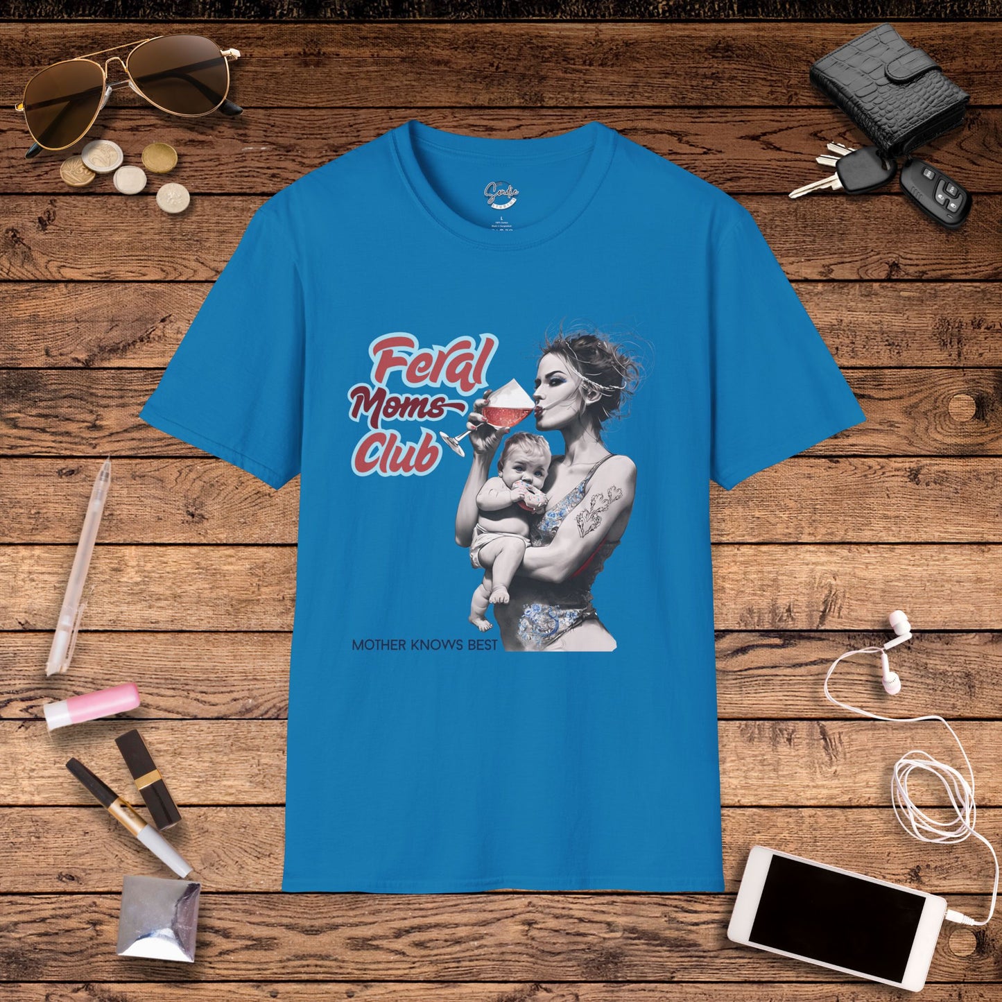 Feral Moms Club T-Shirt, Feral Mom Shirt, Mom Tshirt, Funny Mom T Shirt, Mom Shirt, Gift for Mom, Inappropriate Shirt for Her, Mom Meme Tee, Gift for Her