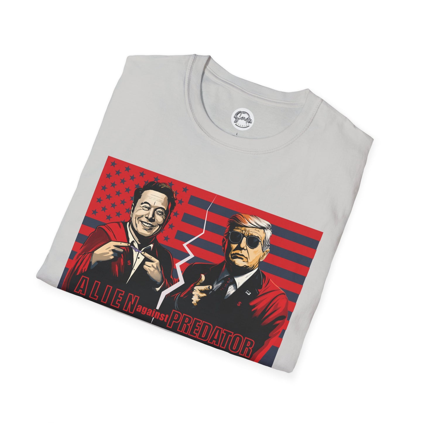 Trump vs Elon Shirt, Alien and Predator, Political T Shirt, Donald Trump and Elon Musk Breakup, Anti Maga, Anti Elon, Red White &  Blue Tee