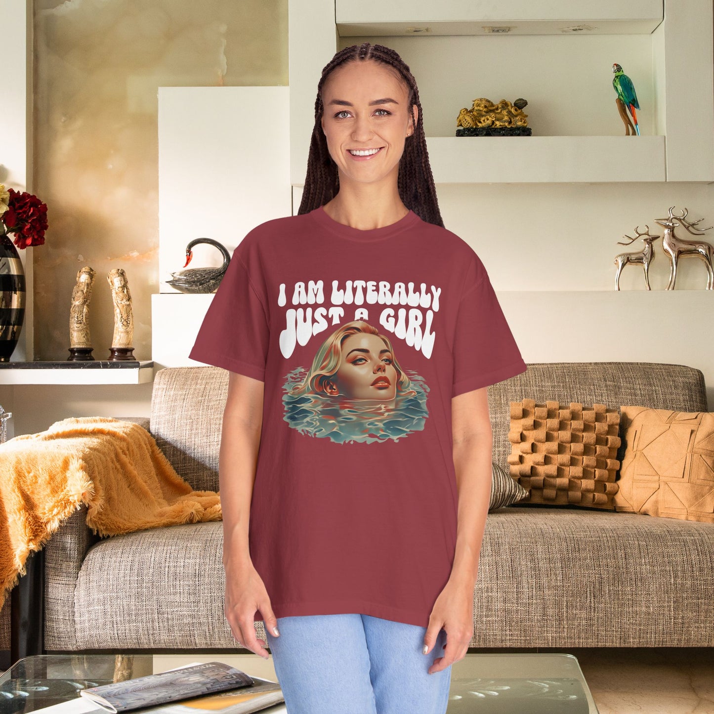 I'm Literally Just A Girl Shirt, I'm Just a Girl TShirt, Just a Girl Tee, Vintage Style T-shirt for Women, Gift for Her, Feminist Apparel